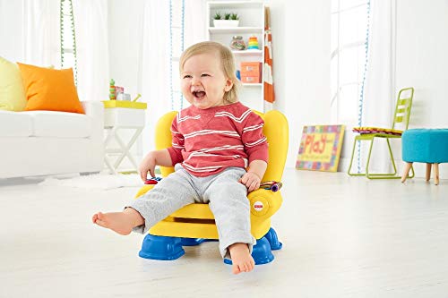 Fisher-Price Laugh & Learn Smart Stages Chair - UK English Edition, interactive musical toddler toy, GXC32