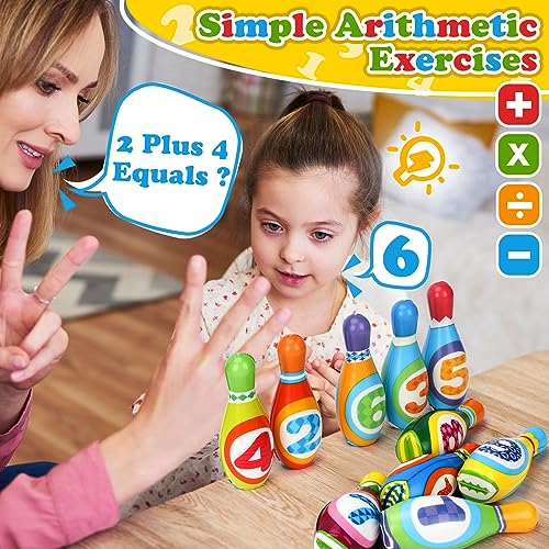 3-6 Year Old Boy Girl Toddler Toys: Kids Early Educational Toy Gift Active Game for Kids Girls Boys Age 2 3 4 Toddler Birthday Present Gift Party Games Bowling Set Toy for 2-5 Year Olds Kid Child