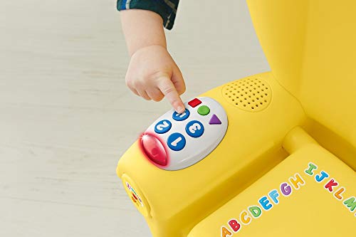 Fisher-Price Laugh & Learn Smart Stages Chair - UK English Edition, interactive musical toddler toy, GXC32