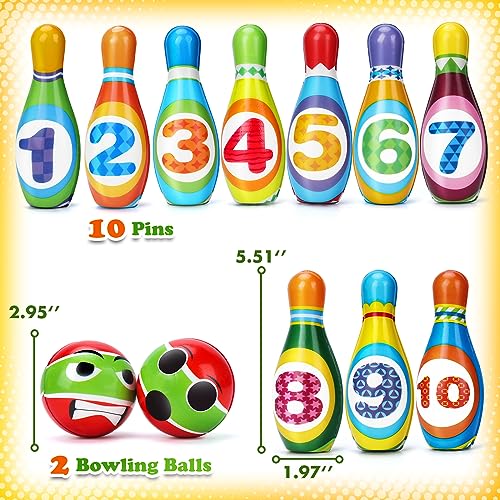 3-6 Year Old Boy Girl Toddler Toys: Kids Early Educational Toy Gift Active Game for Kids Girls Boys Age 2 3 4 Toddler Birthday Present Gift Party Games Bowling Set Toy for 2-5 Year Olds Kid Child