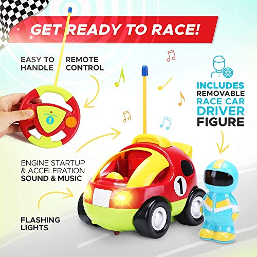 Tippi My First Remote Control Cars For 1, 2, 3 Year Olds - Car Toy For Boys or Girls - Remote Control Cars For Kids Age 1-3 - Suitable For Children Age 18 Months Plus - Toddler Remote Control Car