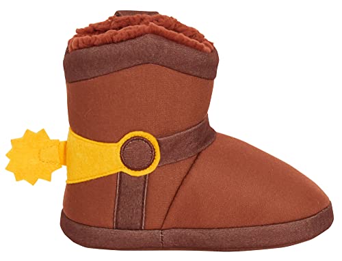Disney Woody Slipper Boots Toy Story Boys Slippers Cowboy Booties with Spur Warm Fleece House Shoes 9 UK Child