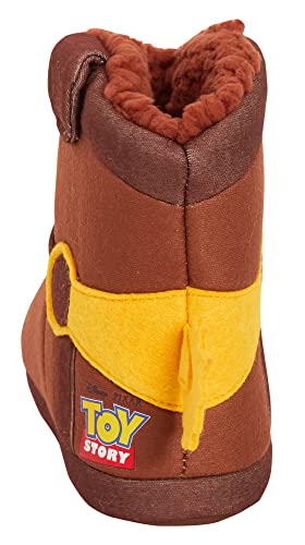 Disney Woody Slipper Boots Toy Story Boys Slippers Cowboy Booties with Spur Warm Fleece House Shoes 9 UK Child