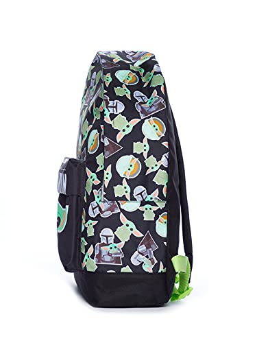 Star Wars The Mandalorian Baby Yoda Childrens Backpack Black Green