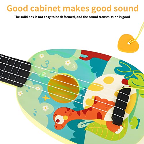 43 CM Kids Ukulele Guitar Toy, Guitar Musical Toy Ukulele Instrument, with 4 Adjustable Strings Mini Guitar and Picks for Toddlers Boys and Girls