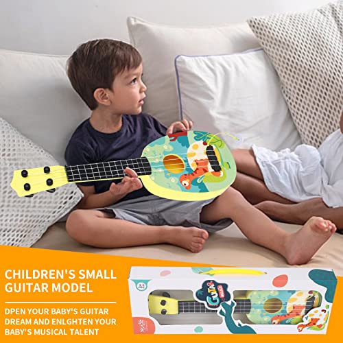 43 CM Kids Ukulele Guitar Toy, Guitar Musical Toy Ukulele Instrument, with 4 Adjustable Strings Mini Guitar and Picks for Toddlers Boys and Girls