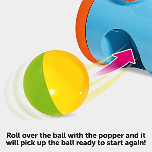 TOMY Toomies Pic and Pop Push Along Baby Toy | Toddler Ball Popper With Ball Launcher And Collector | Suitable For 18 Months, 2 and 3 Year Old Boys and Girls