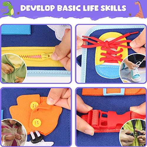 Busy Board for Toddlers, Montessori Sensory Toys Activity Board for Fine Motor Skills, Preschool Educational Learning Gifts for 1 2 3 4 5 Year Old Girls & Boys, Autism Toys, Car Airplane Travel Toy