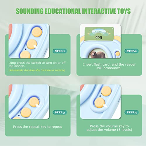 Talking Flash Cards Toddler Toys For 2 3 4 5 6 Year Old Girls Boys Gifts Educational Speech Therapy Toys Preschool Learning Resources Montessori Interactive Toys 224 Words For Kid Age 2+…