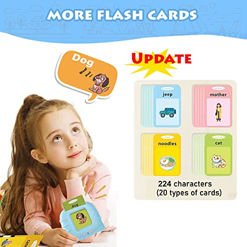 KEEPWISH® Talking Flash Cards Educational Toys with 224 Words for Toddlers 2 3 4 5 6 Years updated version Reading Toy for Kids Christmas Birthday Gift…