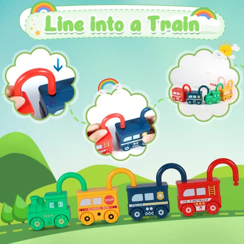 Kizmyee Lock and Key Toy, Montessori Toys for 1 2 3 4 5 Toy Toddler Activities Matching Counting Game Educational Learning Toys for Kids Boys Girls