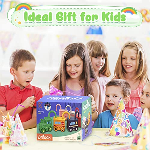 Kizmyee Lock and Key Toy, Montessori Toys for 1 2 3 4 5 Toy Toddler Activities Matching Counting Game Educational Learning Toys for Kids Boys Girls