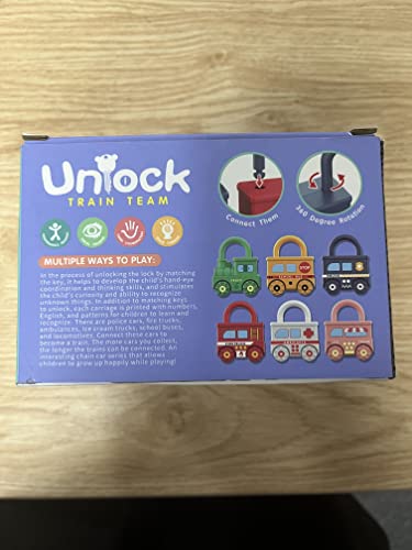 Kizmyee Lock and Key Toy, Montessori Toys for 1 2 3 4 5 Toy Toddler Activities Matching Counting Game Educational Learning Toys for Kids Boys Girls