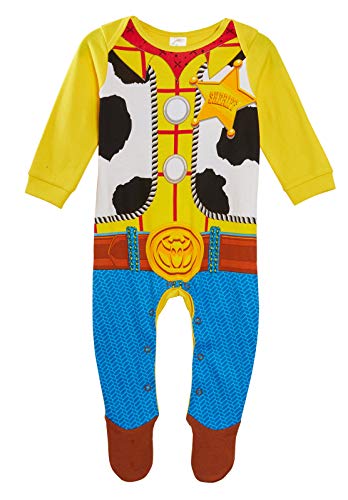 Disney Baby Boys Toy Story 4 Sheriff Woody Babygrow, Multi, 0 - 3 Months