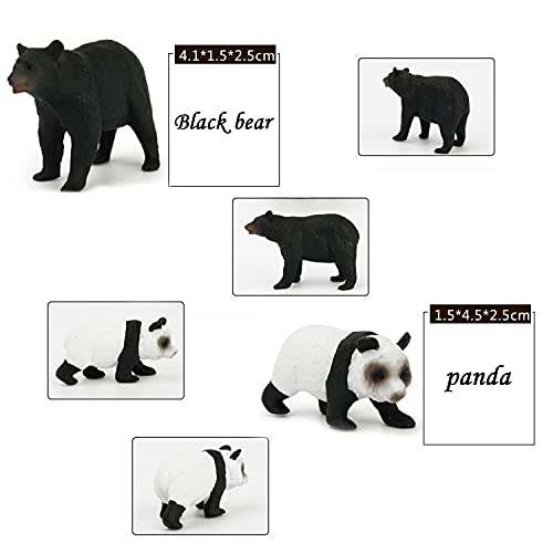 Fun Gift Toddler Zoo Animals Games Toys for Kids, 12 Piece Plastic Animal Figures, Realistic Toy Set for Kids Include Lion, Panda, Tiger, Perfect for Education, Gifts for Kids 3+ Years Boys Girl