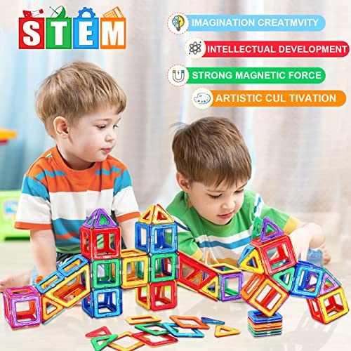 Magnetic Building Blocks,Magnetic Tiles Toys for 3 4 5 6 Years Old Kids Boys Girls Toddler,Educational Construction Toys/Learning Resources Games for Toddlers Age 7 8 9 10 Birthday