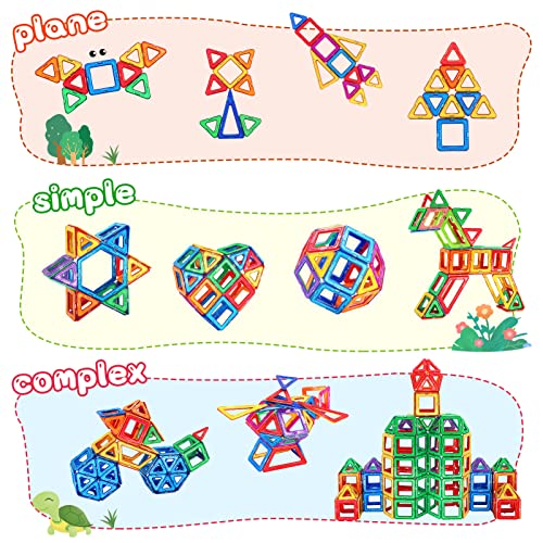 Magnetic Building Blocks,Magnetic Tiles Toys for 3 4 5 6 Years Old Kids Boys Girls Toddler,Educational Construction Toys/Learning Resources Games for Toddlers Age 7 8 9 10 Birthday