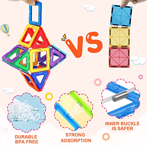 Magnetic Building Blocks,Magnetic Tiles Toys for 3 4 5 6 Years Old Kids Boys Girls Toddler,Educational Construction Toys/Learning Resources Games for Toddlers Age 7 8 9 10 Birthday