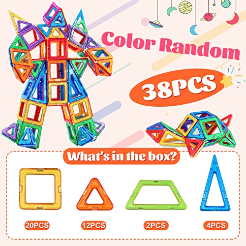 Magnetic Building Blocks,Magnetic Tiles Toys for 3 4 5 6 Years Old Kids Boys Girls Toddler,Educational Construction Toys/Learning Resources Games for Toddlers Age 7 8 9 10 Birthday
