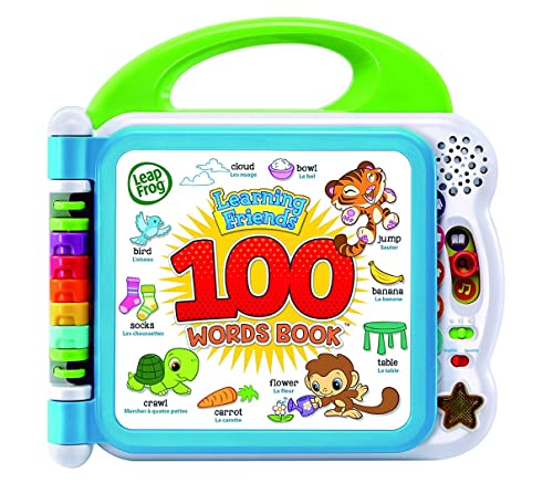 LeapFrog 601503 Learning Friends 100 Words Baby Book Educational and Interactive Bilingual Playbook Toy Toddler and Pre School Boys & Girls 1, 2, 3, 4+ Year Olds, Multi-Colour, One Size