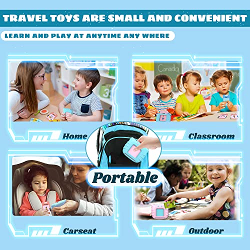 Fandina Electronic Talking Flash Cards, Toddler Toys for 2 3 4 5 6 Year Old Boys Girls, Kids Games Birthday Gifts, Educational Cognitive Learning Toy,Sensory Toys for Autism, Speech Therapy Toy (Blue)