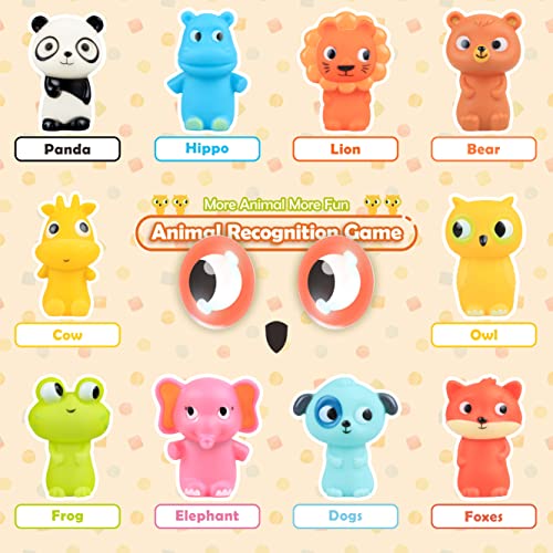 Pet Figures Playset Toy, Realistic Pet House with Number, Role Play Montessori Educational Toys Gift for Toddler Boys Girls 3 4 5 6 Years