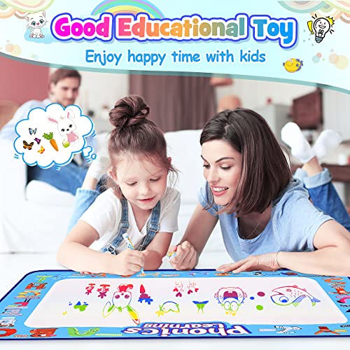 SAITCPRY Toddler Toys for 2 3 4 5 Year Old Boys Girls, Aqua Doodle Gifts for 1-6 Year Girls Stocking Fillers , Educational Toys for 2-5 Year Olds Water Mat Birthday Gift for Kids