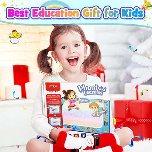 SAITCPRY Toddler Toys for 2 3 4 5 Year Old Boys Girls, Aqua Doodle Gifts for 1-6 Year Girls Stocking Fillers , Educational Toys for 2-5 Year Olds Water Mat Birthday Gift for Kids