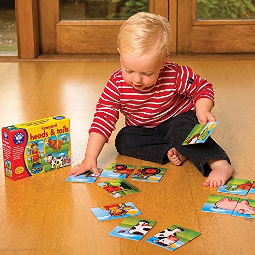 Orchard Toys Farmyard Heads and Tails Game, Memory & Matching Pairs Card Game, Educational Games and Toys for Toddler and Preschool, 18-Month-Old and Up
