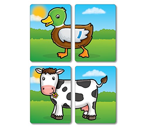 Orchard Toys Farmyard Heads and Tails Game, Memory & Matching Pairs Card Game, Educational Games and Toys for Toddler and Preschool, 18-Month-Old and Up