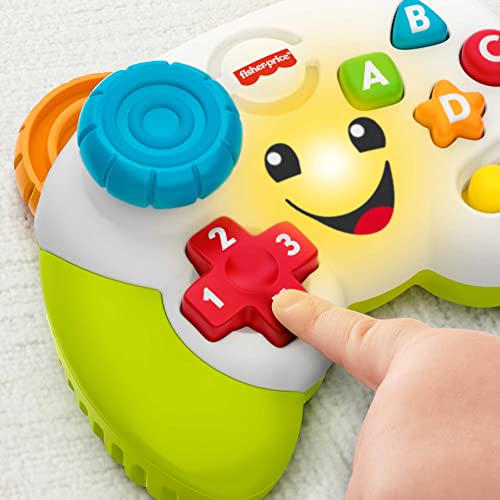 Fisher-Price Laugh & Learn Game & Learn Controller, musical toy with lights and learning content for baby and toddler ages 6-36 months, FWG12