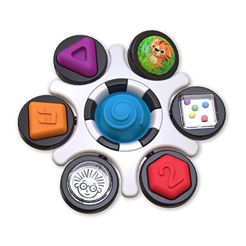 Baby Einstein Curiosity Clutch Fidget Sensory Toy and Pop It Rattle, BPA Free Infant Teether, Age 3 Months+