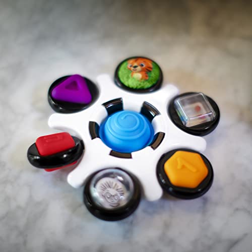 Baby Einstein Curiosity Clutch Fidget Sensory Toy and Pop It Rattle, BPA Free Infant Teether, Age 3 Months+