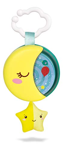 Clementoni 17323 Sleepy Moon You-17323-Plush Carillon Sleeping-New-Born Baby Toys Music Box-Suitable for 0 Months and Older, Multi-Colour, 3