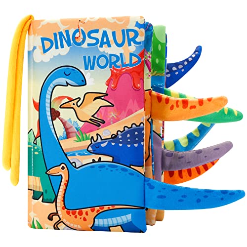 Baby Book Toys 0-6 Months - Sensory Soft Books Toy for Newborn High Contrast Crinkle Cloth Tails Book Babies First Gift Early Development Activity Bath Book Toys for Infants 0 3 6 12 Months
