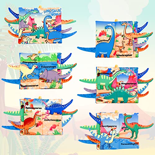 Baby Book Toys 0-6 Months - Sensory Soft Books Toy for Newborn High Contrast Crinkle Cloth Tails Book Babies First Gift Early Development Activity Bath Book Toys for Infants 0 3 6 12 Months
