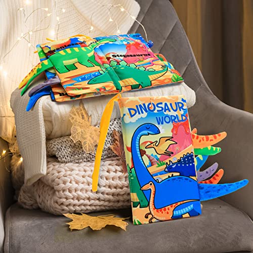 Baby Book Toys 0-6 Months - Sensory Soft Books Toy for Newborn High Contrast Crinkle Cloth Tails Book Babies First Gift Early Development Activity Bath Book Toys for Infants 0 3 6 12 Months