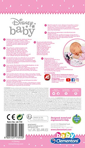 Clementoni 17344 -Disney Baby Minnie Soft Comforter Blanket-Suitable for 0 Months and Older-Machine Washable-Educational Toy for Toddlers, Multi-Colour, one Size