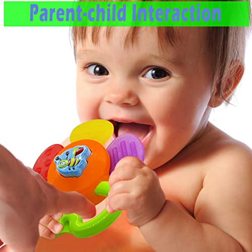 Infant Toys 0-3 Months Infant Rattles AIVIAI Baby Rattle Teether Toy Set with Storage Box Musical rattles for Newborn Girl Boy 5 6 8 9 12 Month (11pcs)