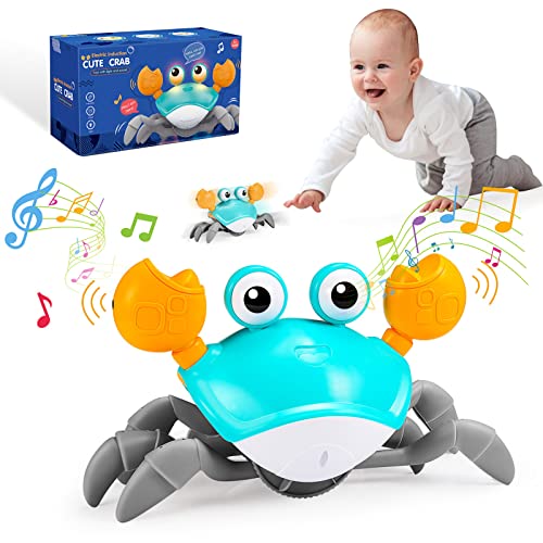 Grriopi Sensory Toys for Babies, Crawling Crab Toy Baby Toys 0-6 Months Gifts for 1 2 Year Old Girls Boys Crab Toddler Toys for 1-2 Year Old Girls Tummy Time 0-6 6-12 Months Birthday Gift Kids Toys