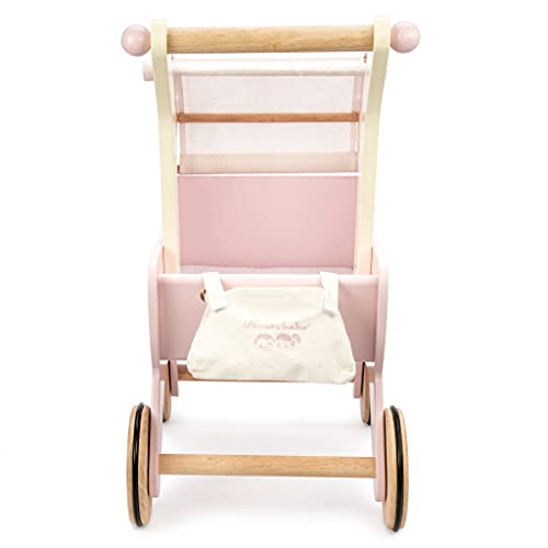 Le Toy Van - Educational Wooden Toy Role Play Beautiful Sweet Dreams Doll Toy Pram | Pretend Play Toy Pram Playset - For Ages 3+