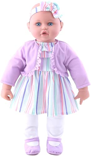 KOOKAMUNGA KIDS 18 Inch Baby Doll & Matching Care Accessories Gift Set | Lifelike Soft Body | Care Essentials Include Nappy Changing Bag, Blanket, Bib, Bottle, Pacifier & Plush Unicorn
