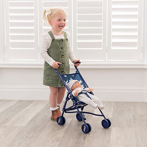 HTI Mamas & Papas Junior Nursery Bundle | 7 Piece Nursery Playset Doll Highchair, Feeding Set, Stroller & Cot Included | Prams, Pushchairs and Dolls Accessories For Kids Boys & Girls Age 3 Years+