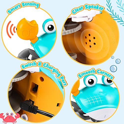 Grriopi Sensory Toys for Babies, Crawling Crab Toy Baby Toys 0-6 Months Gifts for 1 2 Year Old Girls Boys Crab Toddler Toys for 1-2 Year Old Girls Tummy Time 0-6 6-12 Months Birthday Gift Kids Toys