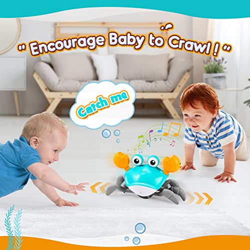 Grriopi Sensory Toys for Babies, Crawling Crab Toy Baby Toys 0-6 Months Gifts for 1 2 Year Old Girls Boys Crab Toddler Toys for 1-2 Year Old Girls Tummy Time 0-6 6-12 Months Birthday Gift Kids Toys