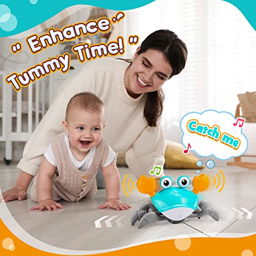 Grriopi Sensory Toys for Babies, Crawling Crab Toy Baby Toys 0-6 Months Gifts for 1 2 Year Old Girls Boys Crab Toddler Toys for 1-2 Year Old Girls Tummy Time 0-6 6-12 Months Birthday Gift Kids Toys