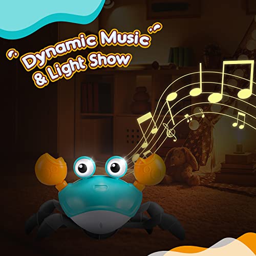 Grriopi Sensory Toys for Babies, Crawling Crab Toy Baby Toys 0-6 Months Gifts for 1 2 Year Old Girls Boys Crab Toddler Toys for 1-2 Year Old Girls Tummy Time 0-6 6-12 Months Birthday Gift Kids Toys