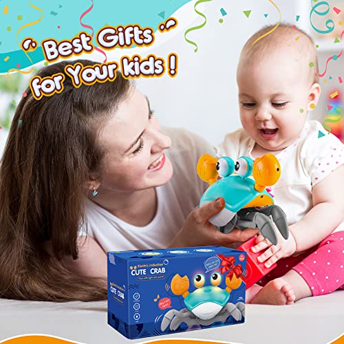Grriopi Sensory Toys for Babies, Crawling Crab Toy Baby Toys 0-6 Months Gifts for 1 2 Year Old Girls Boys Crab Toddler Toys for 1-2 Year Old Girls Tummy Time 0-6 6-12 Months Birthday Gift Kids Toys