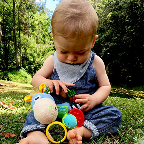 Playgro Activity Rattle Clip Clop, Learning Toy, From 3 Months, BPA Playgro Toy Box Horse Clip Clop, Blue/Multicoloured, 40016