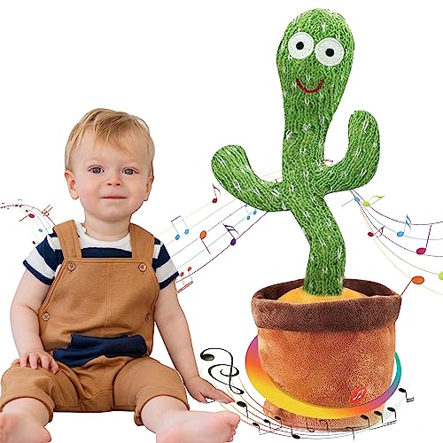 Ava's Toys Dancing Cactus Toy – Talking Cactus Toy for Boys and Girls – Singing Cactus Toy Repeat What You Say – Singing, Dancing, Voice Recording Plush Learning Toys